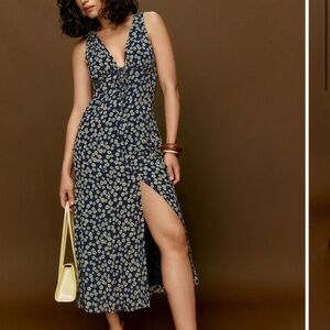 Reformation Ceara Dress Blue - Size 10